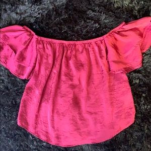 Magenta off the shoulder top